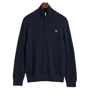 GANT Structured Cotton Half-Zip Sweater